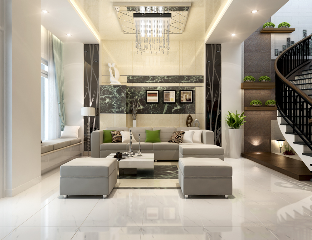 phòng khách biệt thự