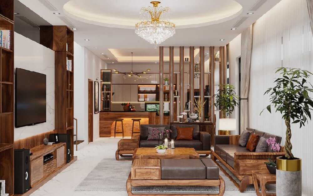 phòng khách biệt thự